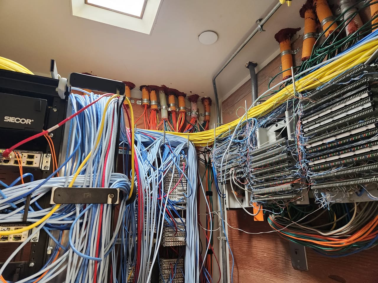 Server room cabling installation
